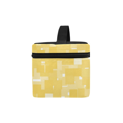 Primrose Yellow Pixels Cosmetic Bag/Large (Model 1658)