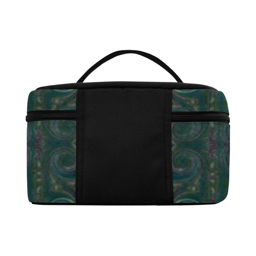 Dark Multicolored Cosmetic Bag/Large (Model 1658)