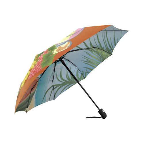 Fruit Ice Cream Tropical Beach Paradise Auto-Foldable Umbrella (Model U04)
