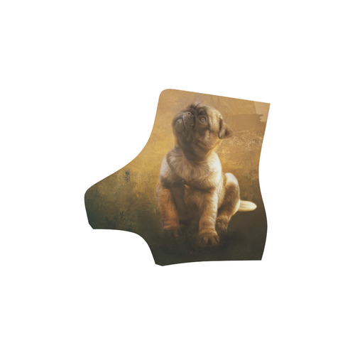 Cute painting pug puppy Martin Boots For Women Model 1203H
