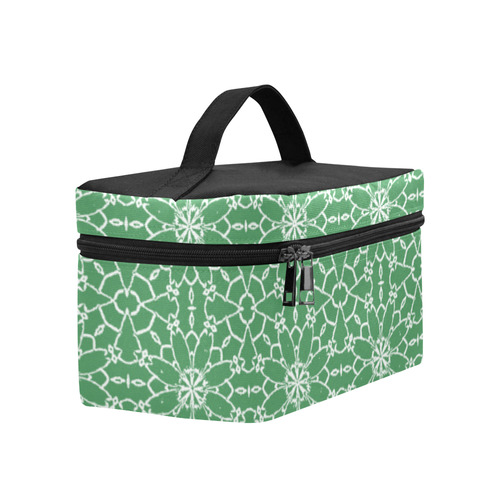Sexy Green and White Lace Cosmetic Bag/Large (Model 1658)