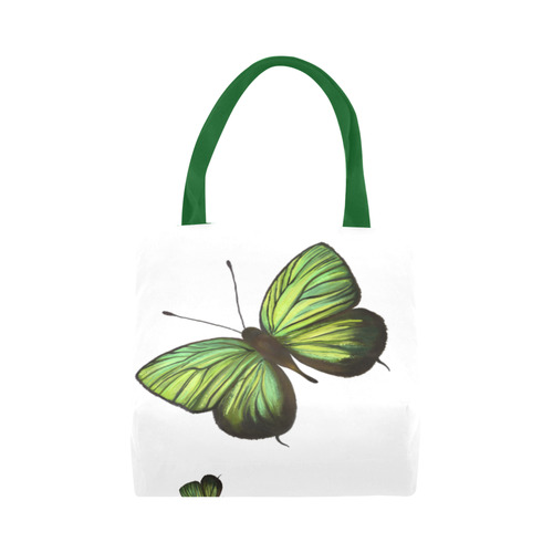 Arhopala horsfield butterflies painting Canvas Tote Bag (Model 1657)
