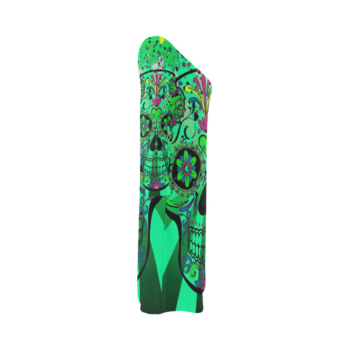 psychedelic Pop Skull 317C by JamColors Bateau A-Line Skirt (D21)