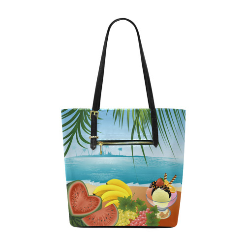 Fruit Ice Cream Tropical Beach Paradise Euramerican Tote Bag/Small (Model 1655)