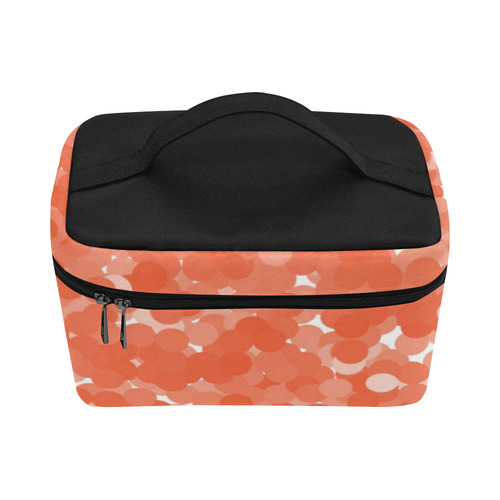 Flame Polka Dot Bubbles Cosmetic Bag/Large (Model 1658)