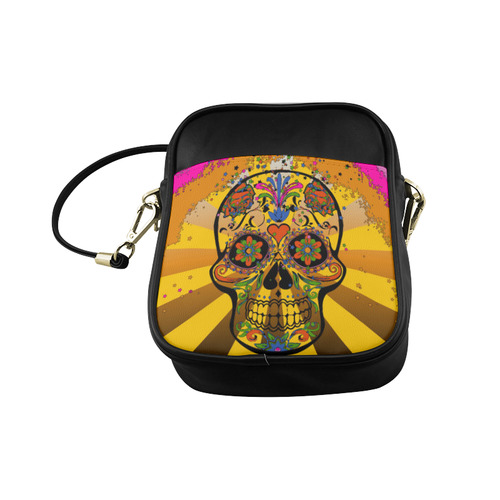 psychedelic Pop Skull 317A by JamColors Sling Bag (Model 1627)