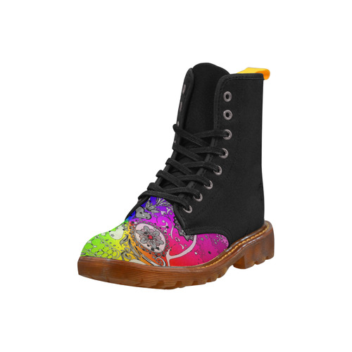 psychedelic Pop Skull 317F by JamColors Martin Boots For Women Model 1203H