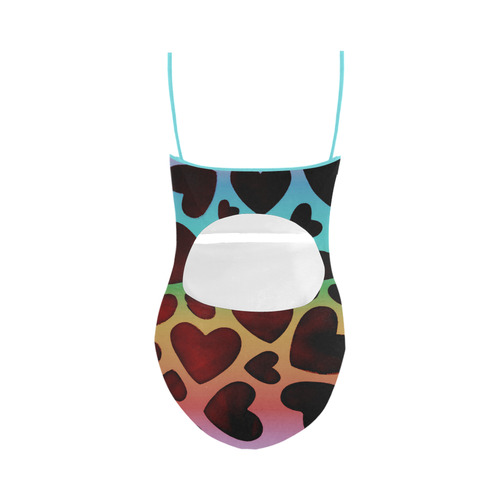 HEART RAINBOW Strap Swimsuit ( Model S05)