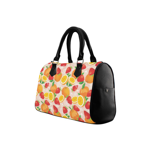 Strawberry Orange Hearts Fruit Pattern Boston Handbag (Model 1621)