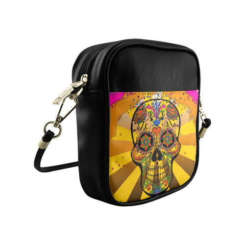 psychedelic Pop Skull 317A by JamColors Sling Bag (Model 1627)