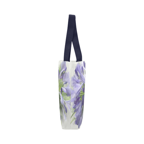 Delicate Purple Flower, floral watercolor Canvas Tote Bag (Model 1657)