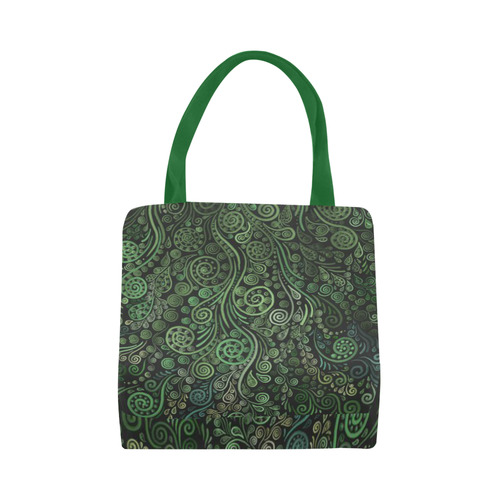 3D Psychedelic Abstract Fantasy Tree Greenery Canvas Tote Bag (Model 1657)