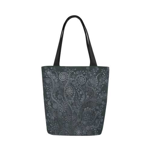 Soft Blue 3D Ornamental Canvas Tote Bag (Model 1657)