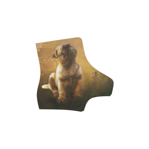 Cute painting pug puppy Martin Boots For Women Model 1203H