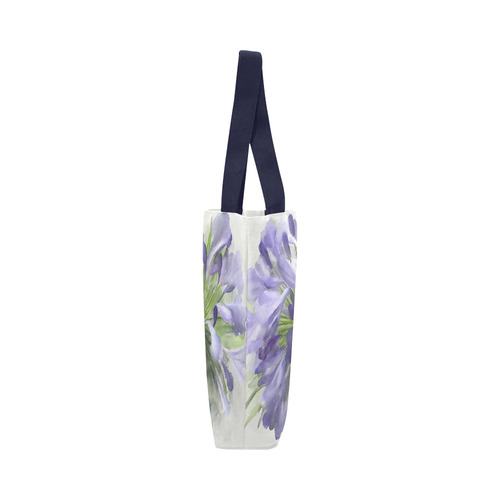 Delicate Purple Flower, floral watercolor Canvas Tote Bag (Model 1657)