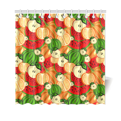 Colorful Fruit Pattern with Watermelon Shower Curtain 69"x70"