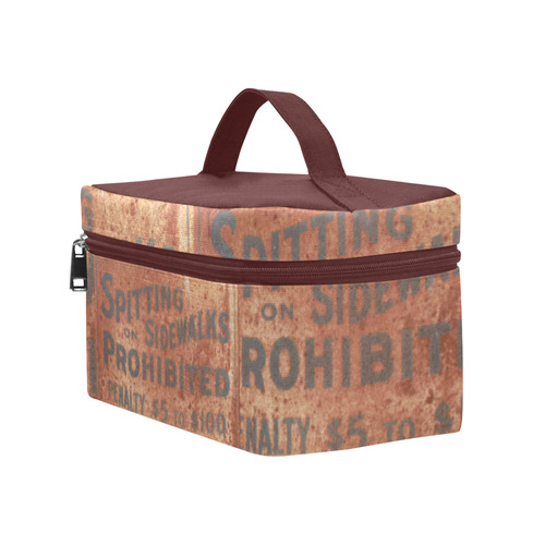 Spitting prohibited, penalty, photo Cosmetic Bag/Large (Model 1658)