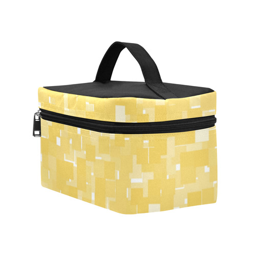 Primrose Yellow Pixels Cosmetic Bag/Large (Model 1658)