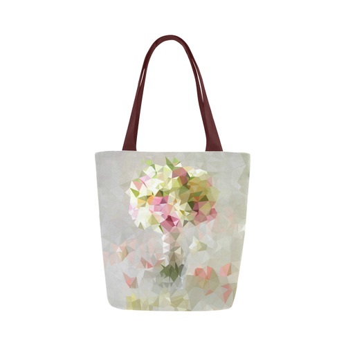 Low Poly Pastel Flower Canvas Tote Bag (Model 1657)