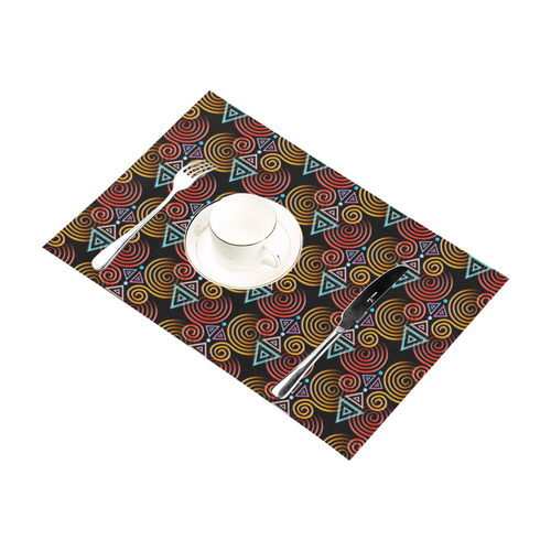 Lovely Geometric LOVE Hearts Pattern Placemat 12''x18''
