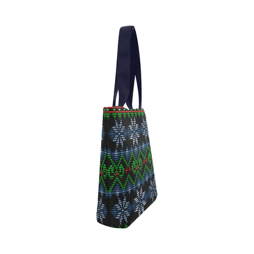 Ugly Christmas Sweater Faux Knit - snow, Christmas Canvas Tote Bag (Model 1657)