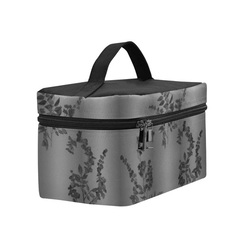Black flowers pattern Cosmetic Bag/Large (Model 1658)