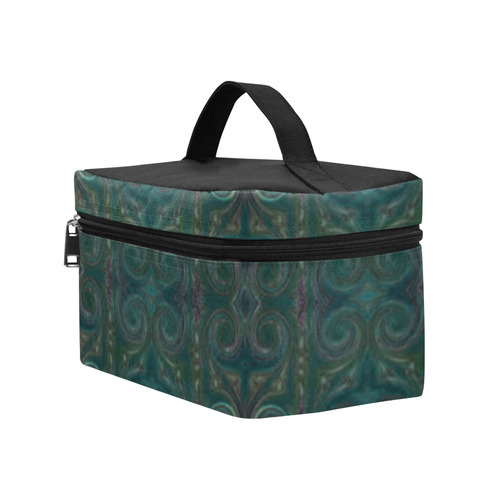 Dark Multicolored Cosmetic Bag/Large (Model 1658)