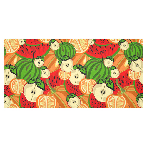 Colorful Fruit Pattern with Watermelon Cotton Linen Tablecloth 60"x120"
