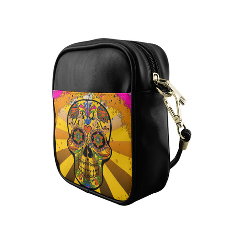 psychedelic Pop Skull 317A by JamColors Sling Bag (Model 1627)