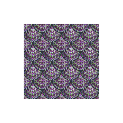 Mosaic flower, purple fish scale Canvas Tote Bag (Model 1657)