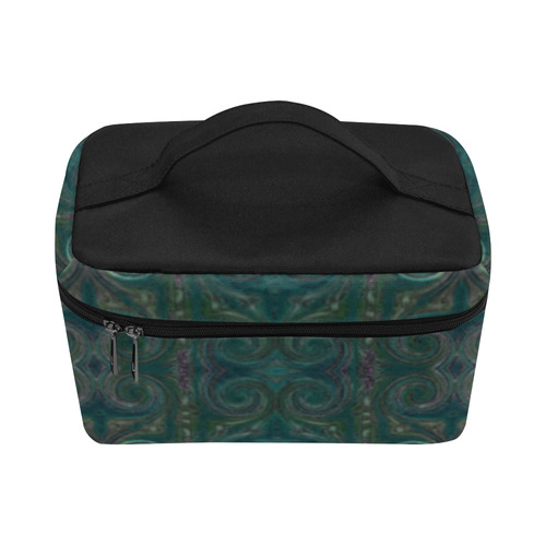 Dark Multicolored Cosmetic Bag/Large (Model 1658)