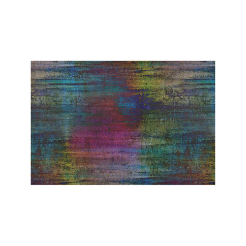 Dark Grunge Watercolor Brush Strokes Painting Placemat 12''x18''