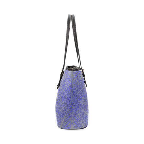 Time Travel - Space Void Pattern Leather Tote Bag/Small (Model 1640)