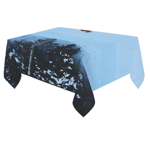 Fox on the Run Cotton Linen Tablecloth 60"x 84"