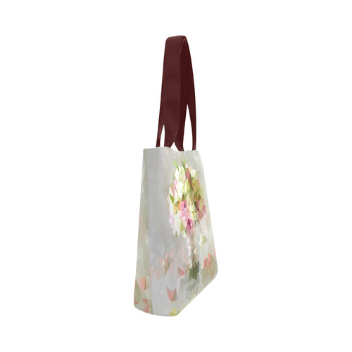 Low Poly Pastel Flower Canvas Tote Bag (Model 1657)