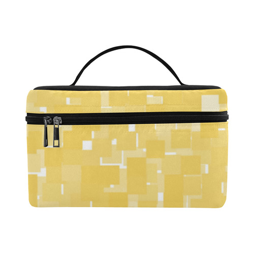 Primrose Yellow Pixels Cosmetic Bag/Large (Model 1658)