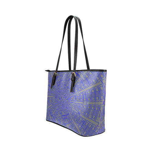 Time Travel - Space Void Pattern Leather Tote Bag/Small (Model 1651)