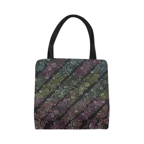 3D Psychedelic pastel rainbow Canvas Tote Bag (Model 1657)
