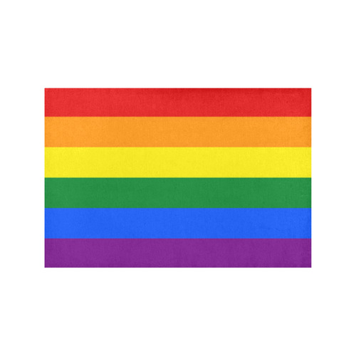 Gay Pride Rainbow Flag Stripes Placemat 12''x18''