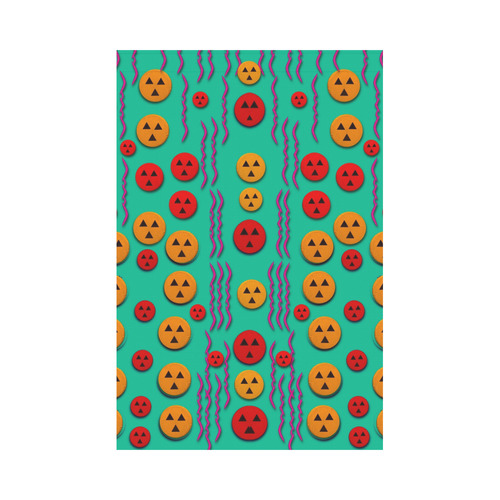 Pumkins dancing in the season pop art Garden Flag 12‘’x18‘’（Without Flagpole）