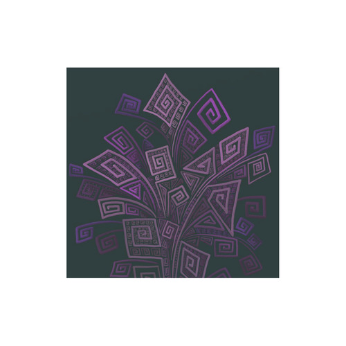 Psychedelic 3D Square Spirals - purple Canvas Tote Bag (Model 1657)