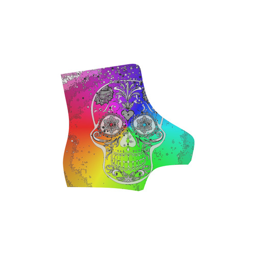 psychedelic Pop Skull 317F by JamColors Martin Boots For Women Model 1203H