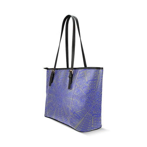 Time Travel - Space Void Pattern Leather Tote Bag/Small (Model 1640)