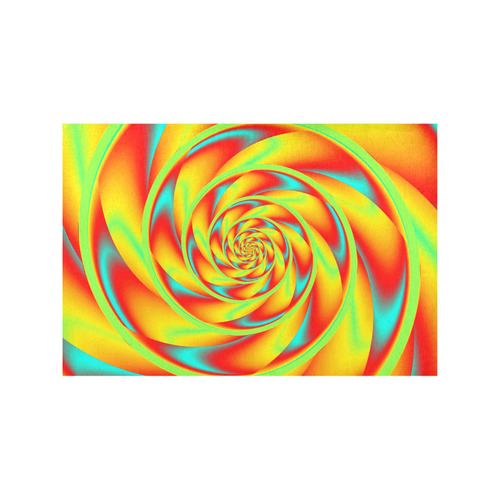 CRAZY POWER SPIRAL - neon colored Placemat 12''x18''