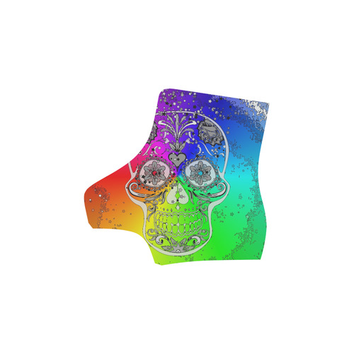 psychedelic Pop Skull 317F by JamColors Martin Boots For Women Model 1203H