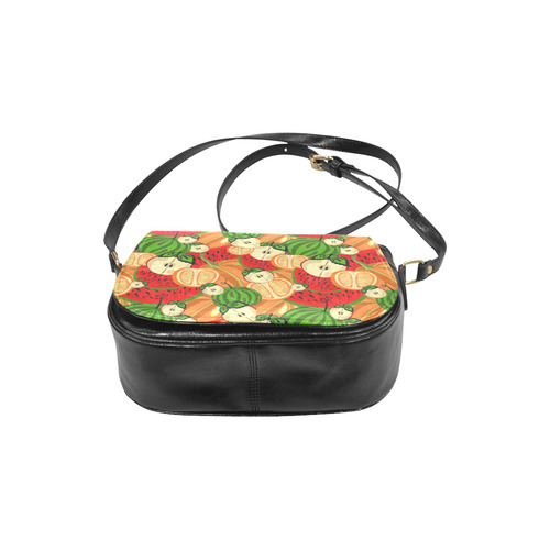 Colorful Fruit Pattern with Watermelon Classic Saddle Bag/Small (Model 1648)