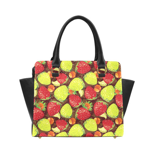 Strawberries Fruit Vegetable Pattern Classic Shoulder Handbag (Model 1653)