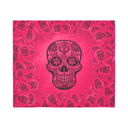 Skull20170266_by_JAMColors Cotton Linen Wall Tapestry 60"x 51"