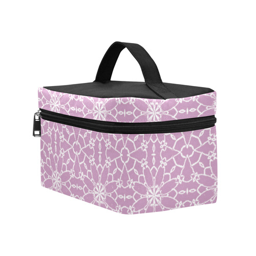 Sexy Lilac and White Lace Cosmetic Bag/Large (Model 1658)