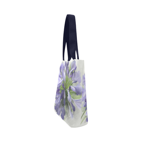 Delicate Purple Flower, floral watercolor Canvas Tote Bag (Model 1657)